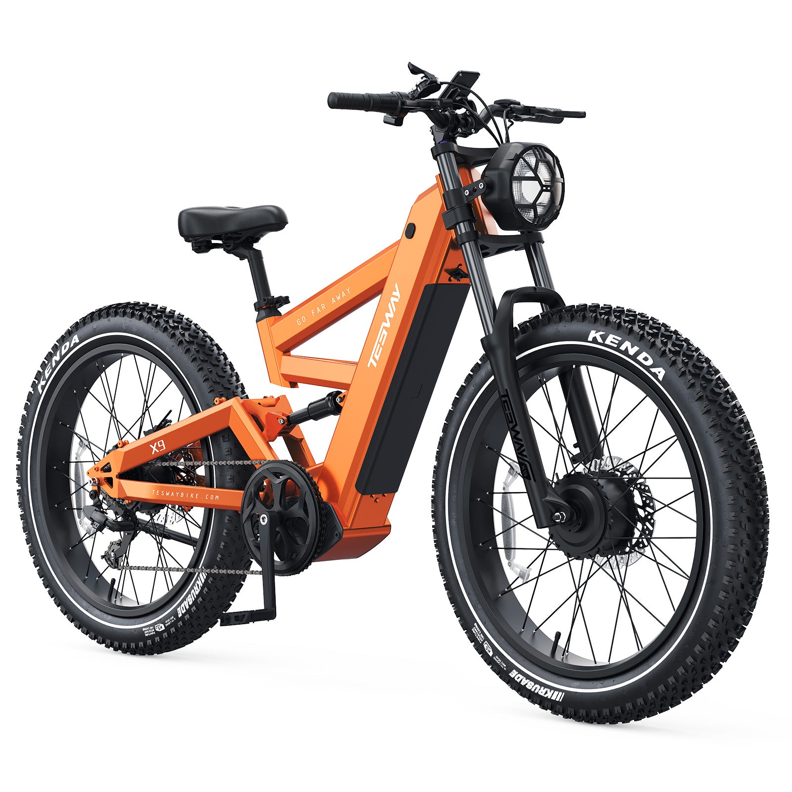 TESWAY X9 AWD with Rear Rack - 4000W Dual Motors Electric Mountain Bike