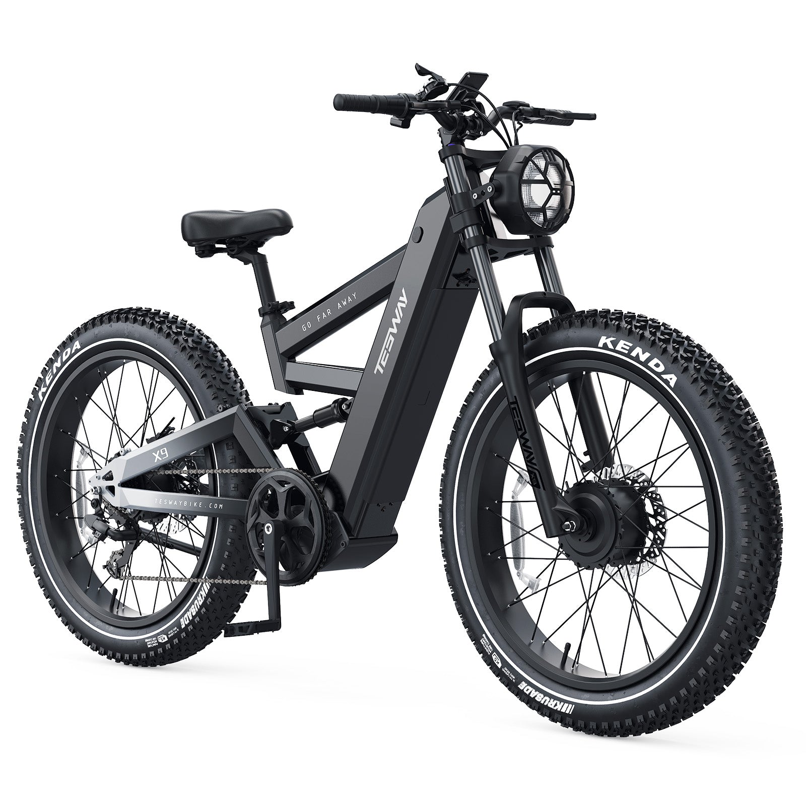 TESWAY X9 AWD with Rear Rack - 4000W Dual Motors Electric Mountain Bike