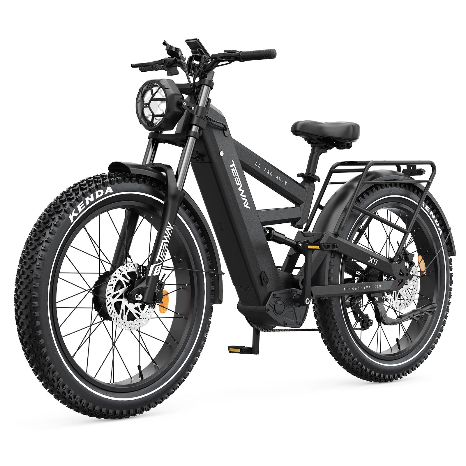 TESWAY X9 AWD with Rear Rack - 4000W Dual Motors Electric Mountain Bike