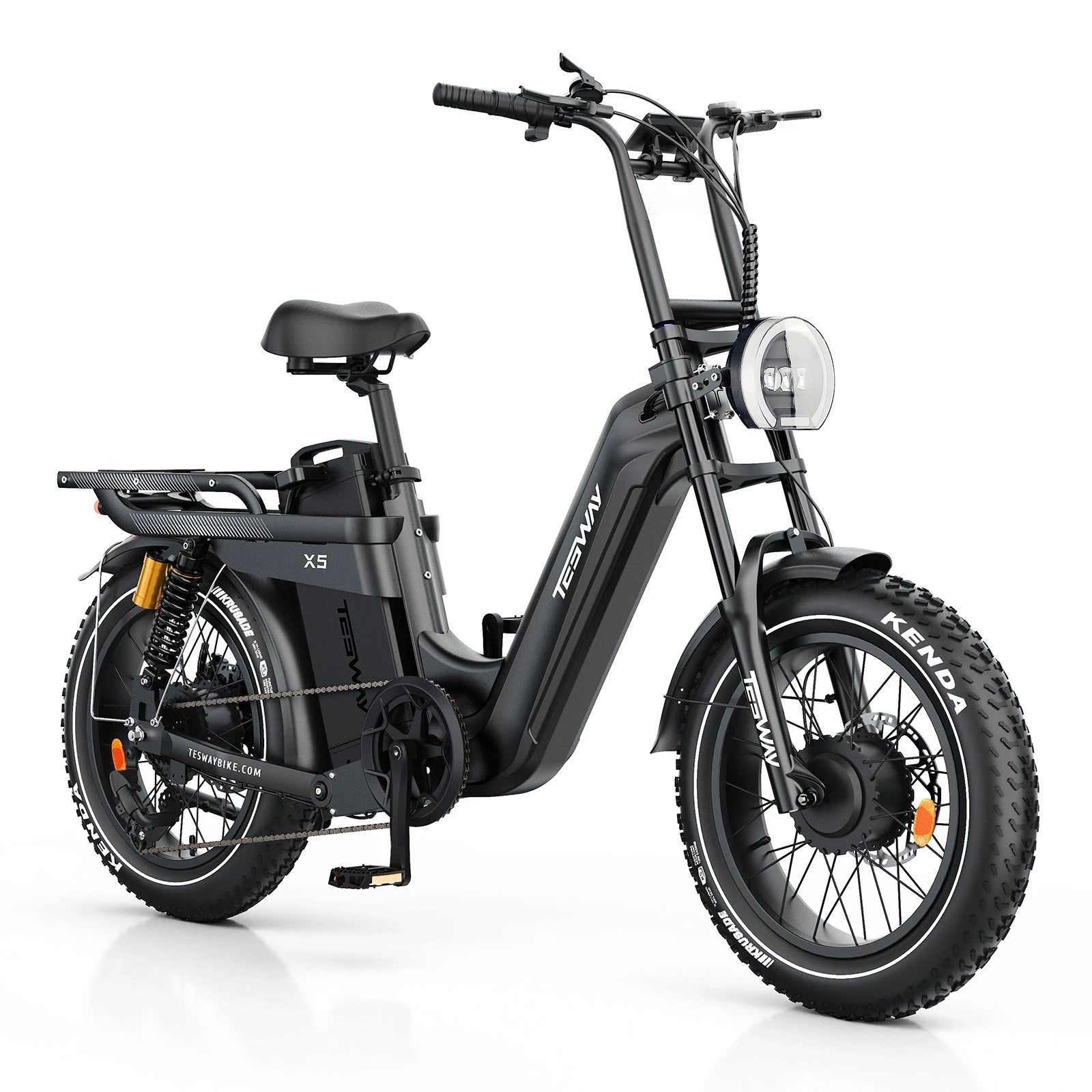 TESWAY X5 AWD Step-Thru EBike – Easy Mount 3600W Dual Motor