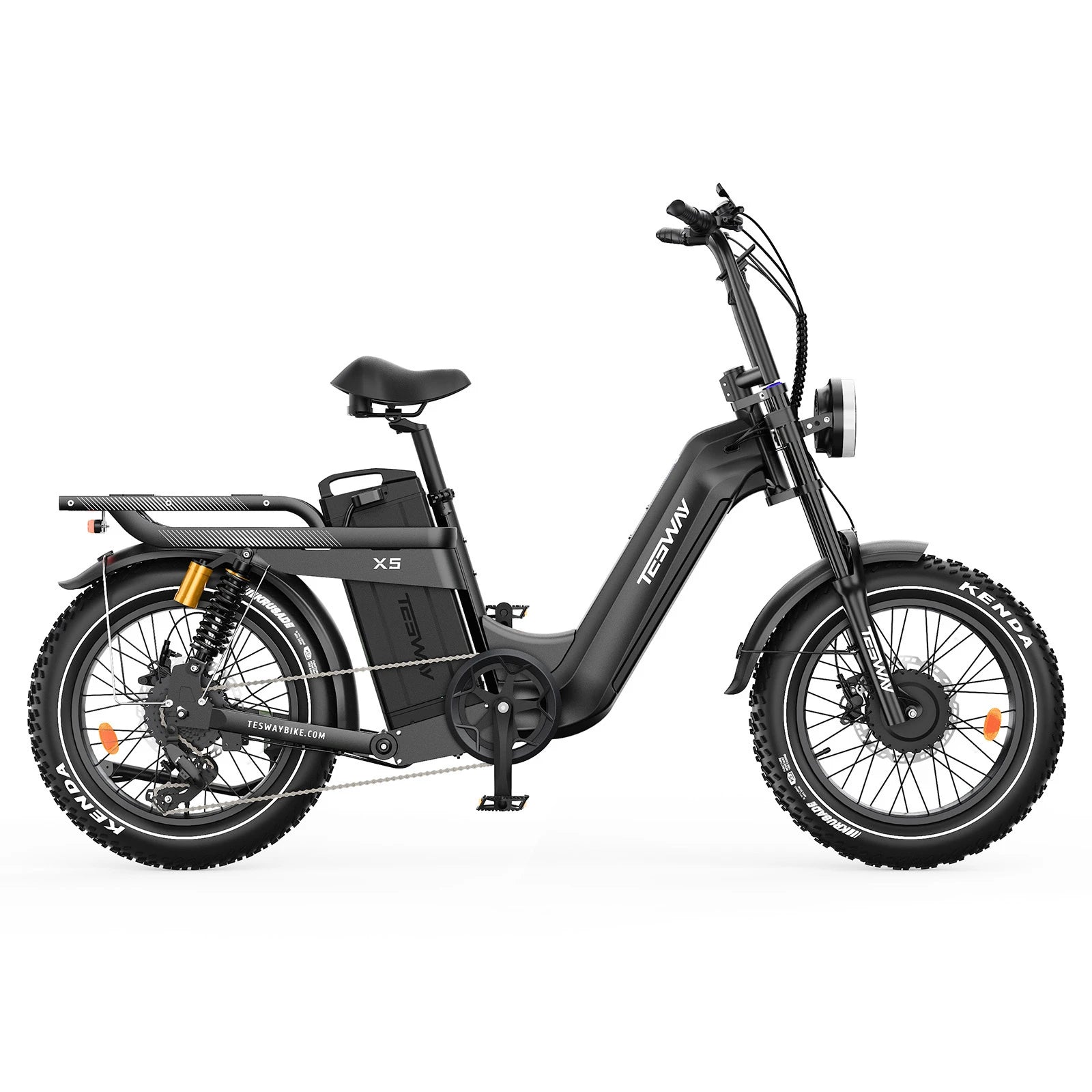 TESWAY X5 AWD Step-Thru EBike – Easy Mount 3600W Dual Motor