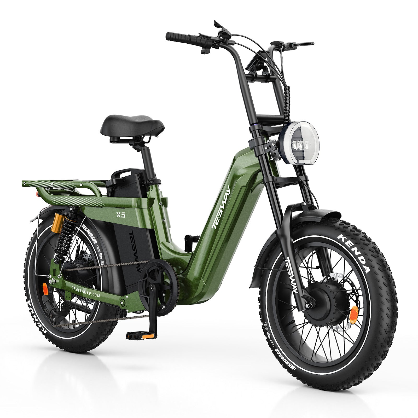 TESWAY X5 AWD Step-Thru EBike – Easy Mount 3600W Dual Motor