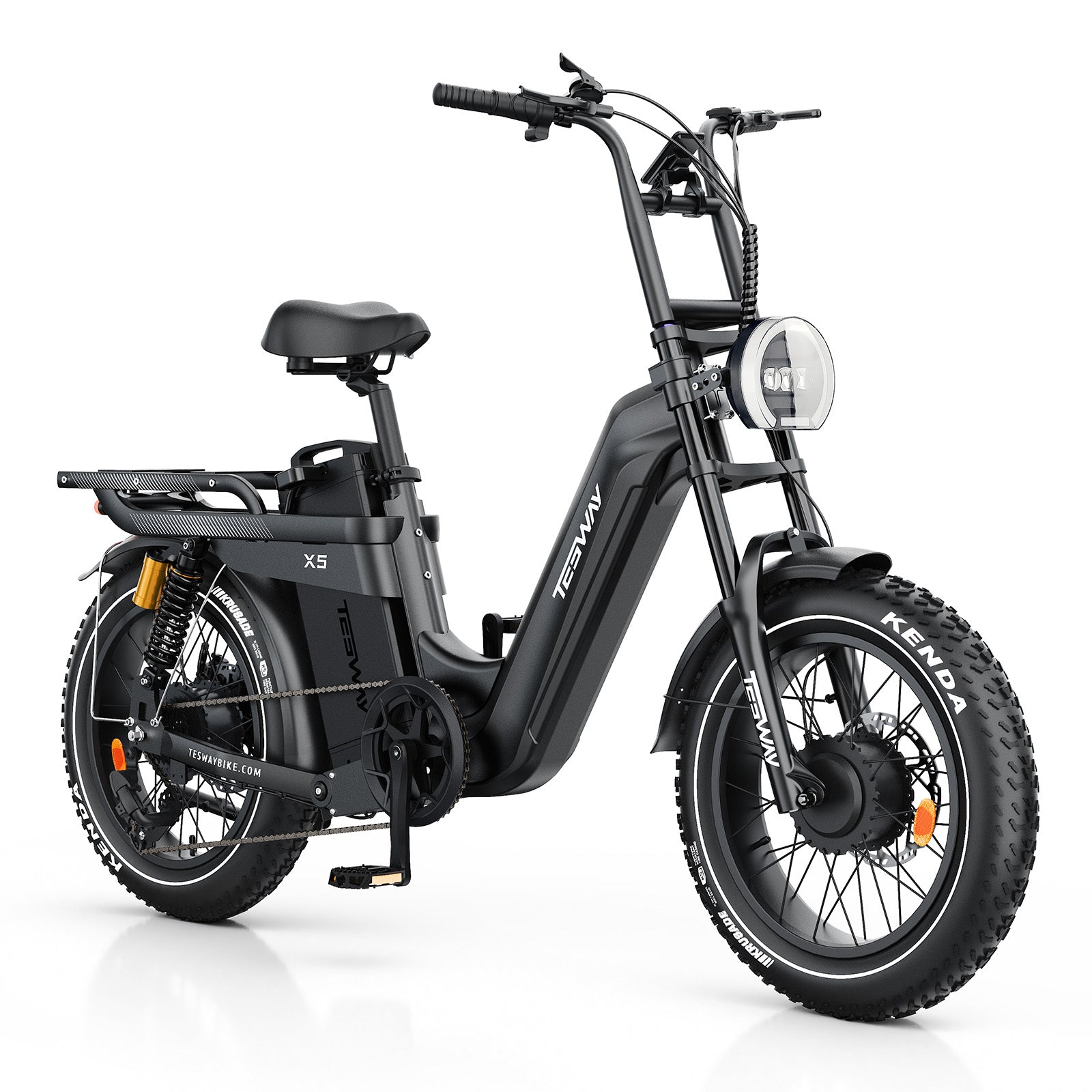 TESWAY X5 AWD Step-Thru EBike – Easy Mount 3600W Dual Motor