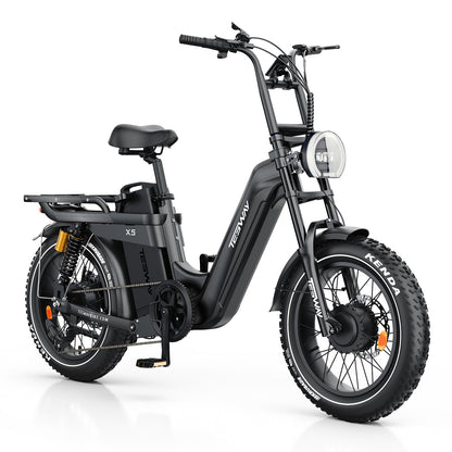 TESWAY X5 AWD Step-Thru EBike – Easy Mount 3600W Dual Motor
