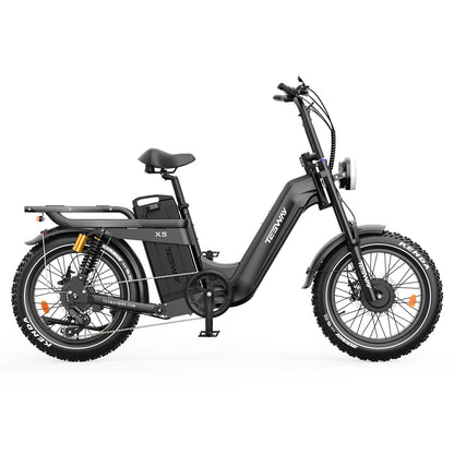 TESWAY X5 AWD Step-Thru EBike – Easy Mount 3600W Dual Motor