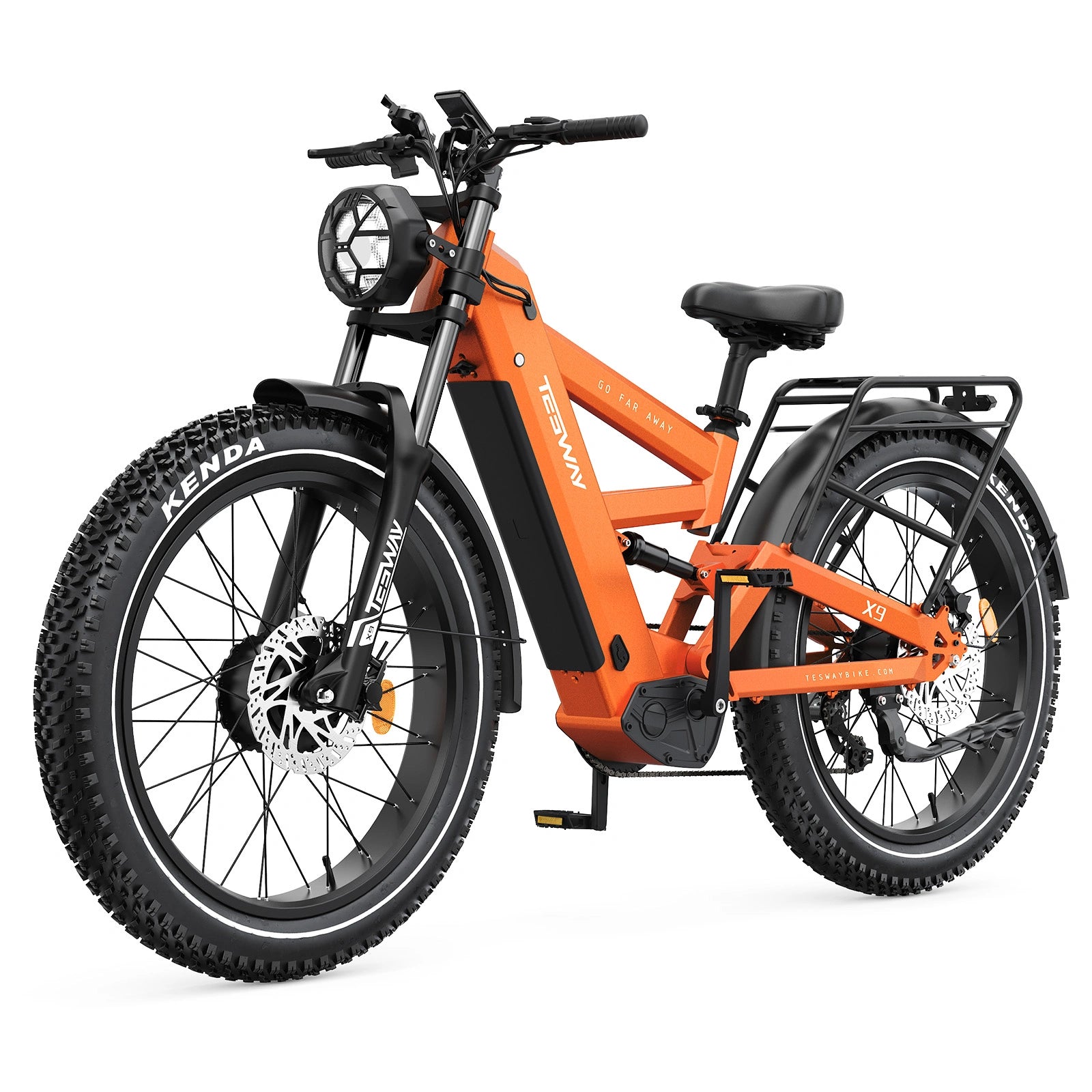 TESWAY X9 AWD with Rear Rack - 4000W Dual Motors Electric Mountain Bike