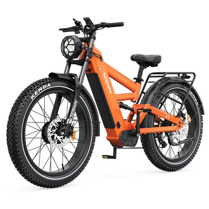 TESWAY X9 AWD with Rear Rack - 4000W Dual Motors Electric Mountain Bike