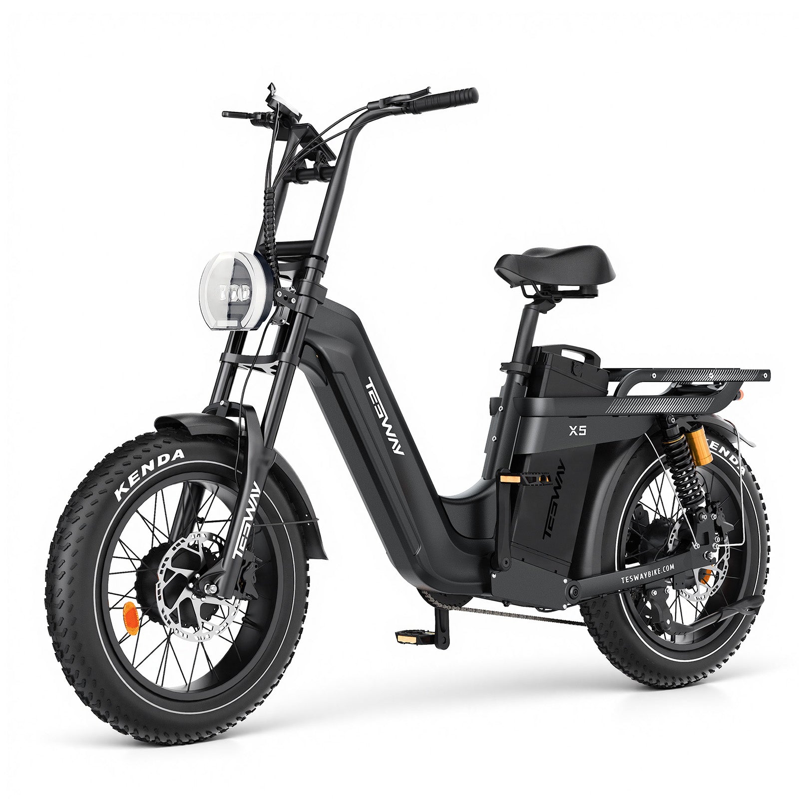 TESWAY X5 AWD Step-Thru EBike – Easy Mount 3600W Dual Motor